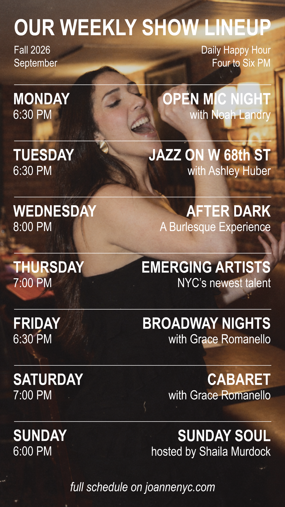 Joanne Trattoria event graphic
